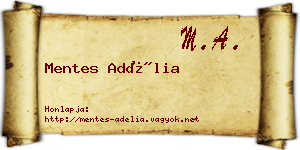 Mentes Adélia névjegykártya